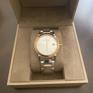 Burberry Silver Dial Two-Tone Stainless Steel Unisex Watch